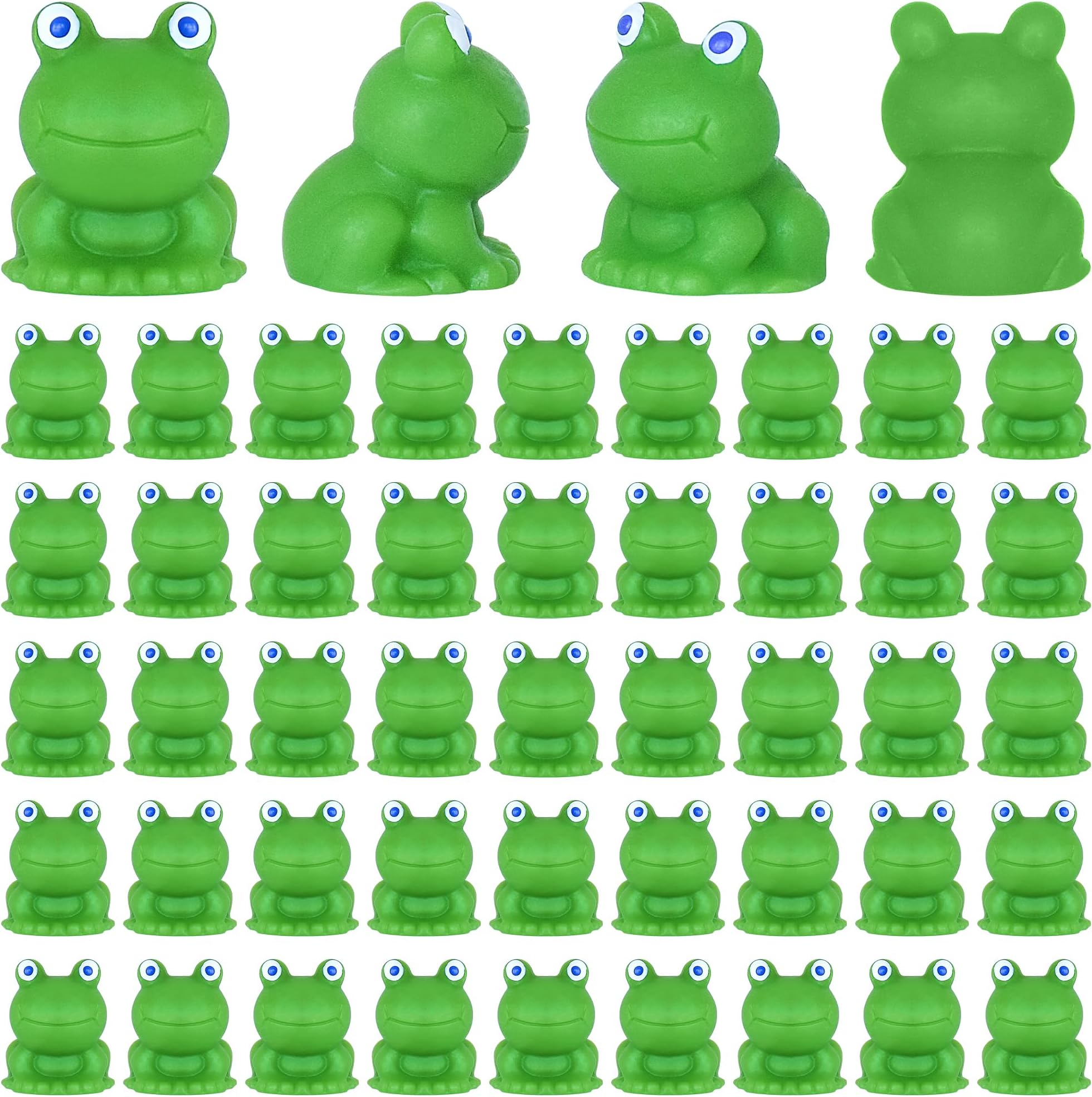 50pcs Mini Frog Garden Decor, Resin Mini Frogs Figurines, Tiny Plastic Frogs, Cute