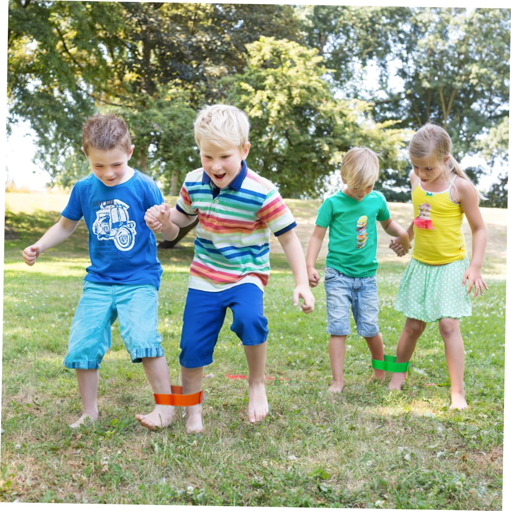 ibasenice Giochi da Esterno per Feste di Compleanno Sacchi per Corsa in Abs e Legno, Set Famiglia per Competizioni di Corsa e Giochi di Gruppo All'aperto Medaglie