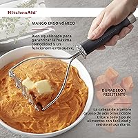 Vista 4 de KitchenAid Gourmet Machacador de Alambre de Acero Inoxidable, 10.24 Pulgadas, Negro