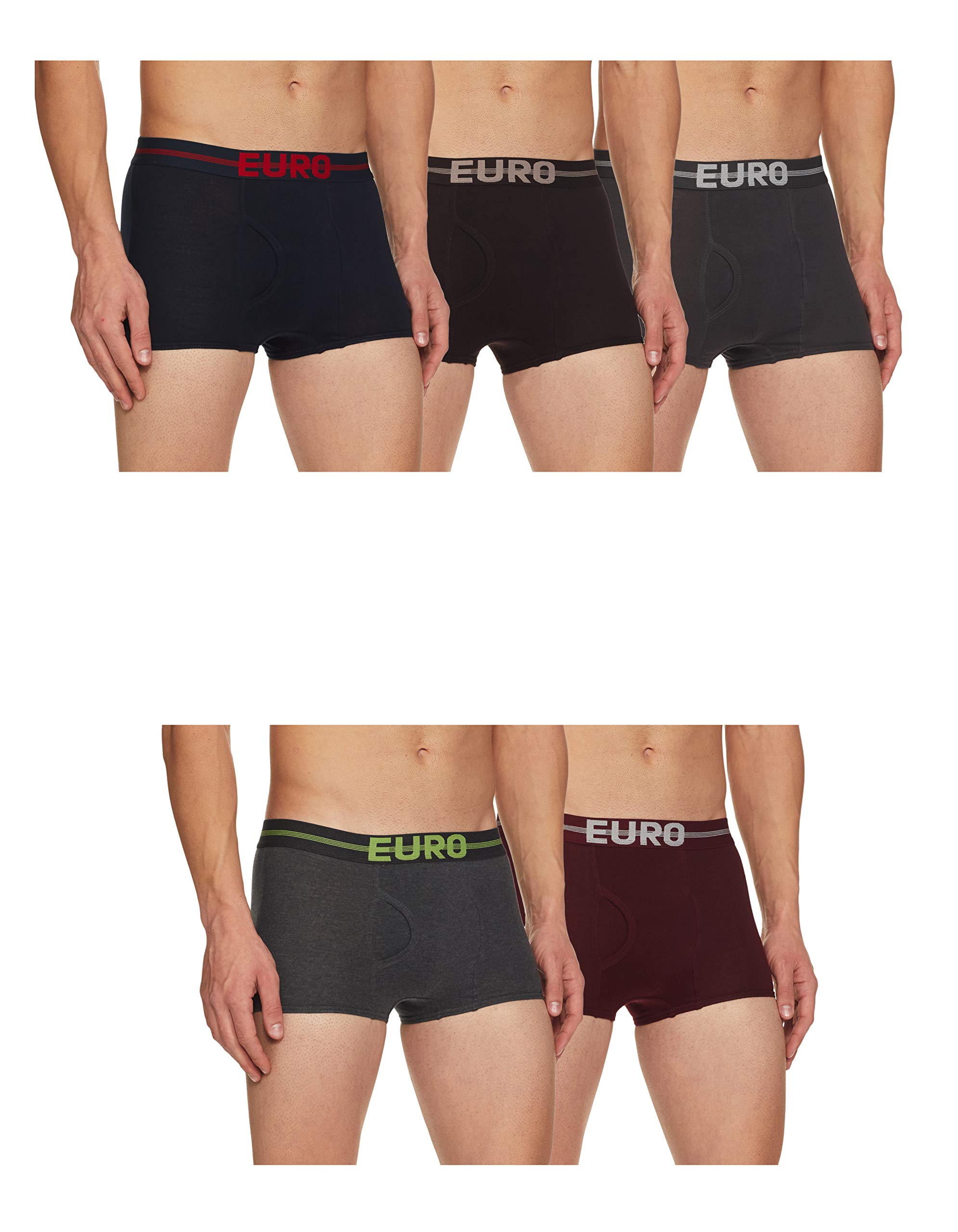 EUROMen's Cotton Modern Standard Solid Trunks