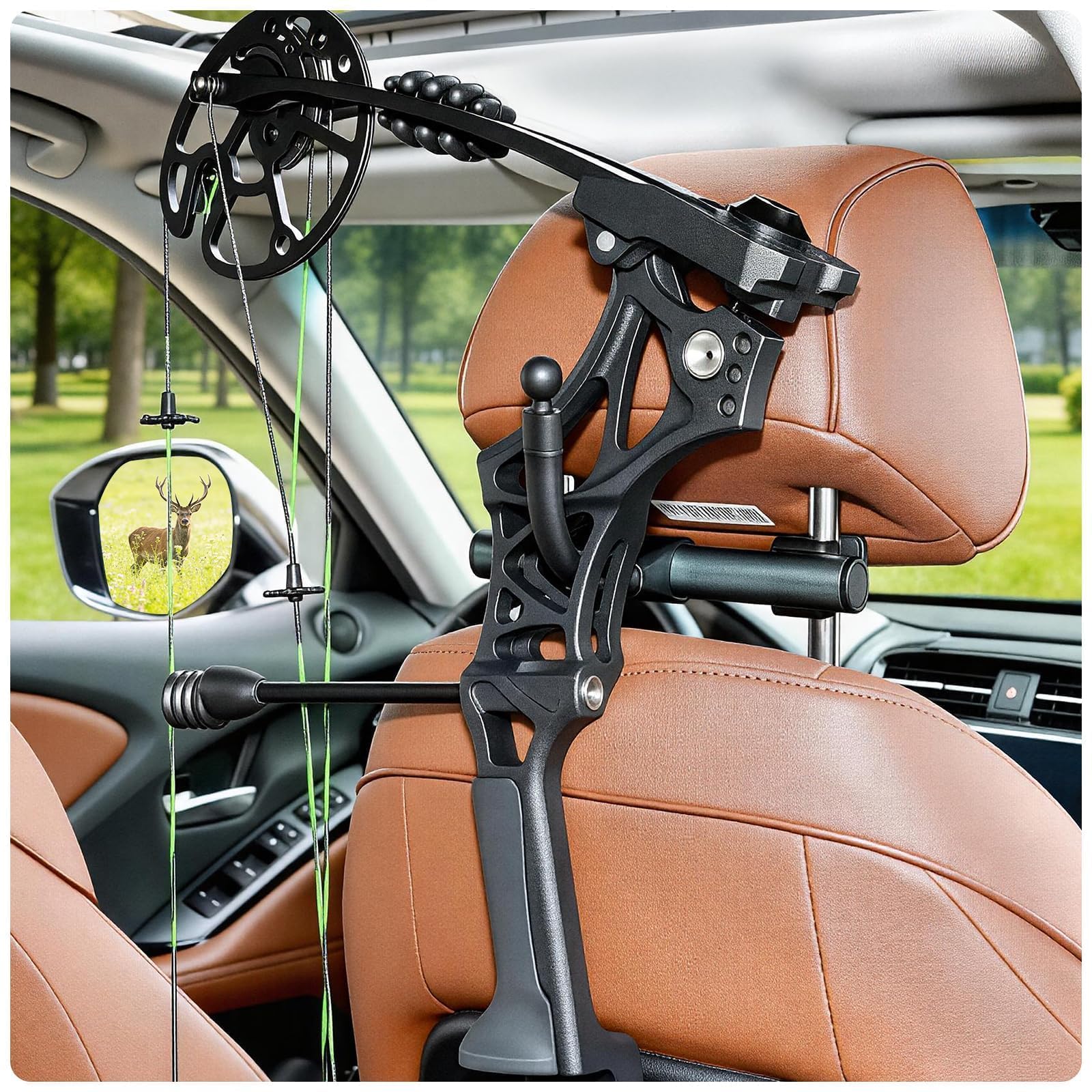 A2C Aluminum Bow Hanger for Truck, Anti-Slip Foldable Compound Bow Holder