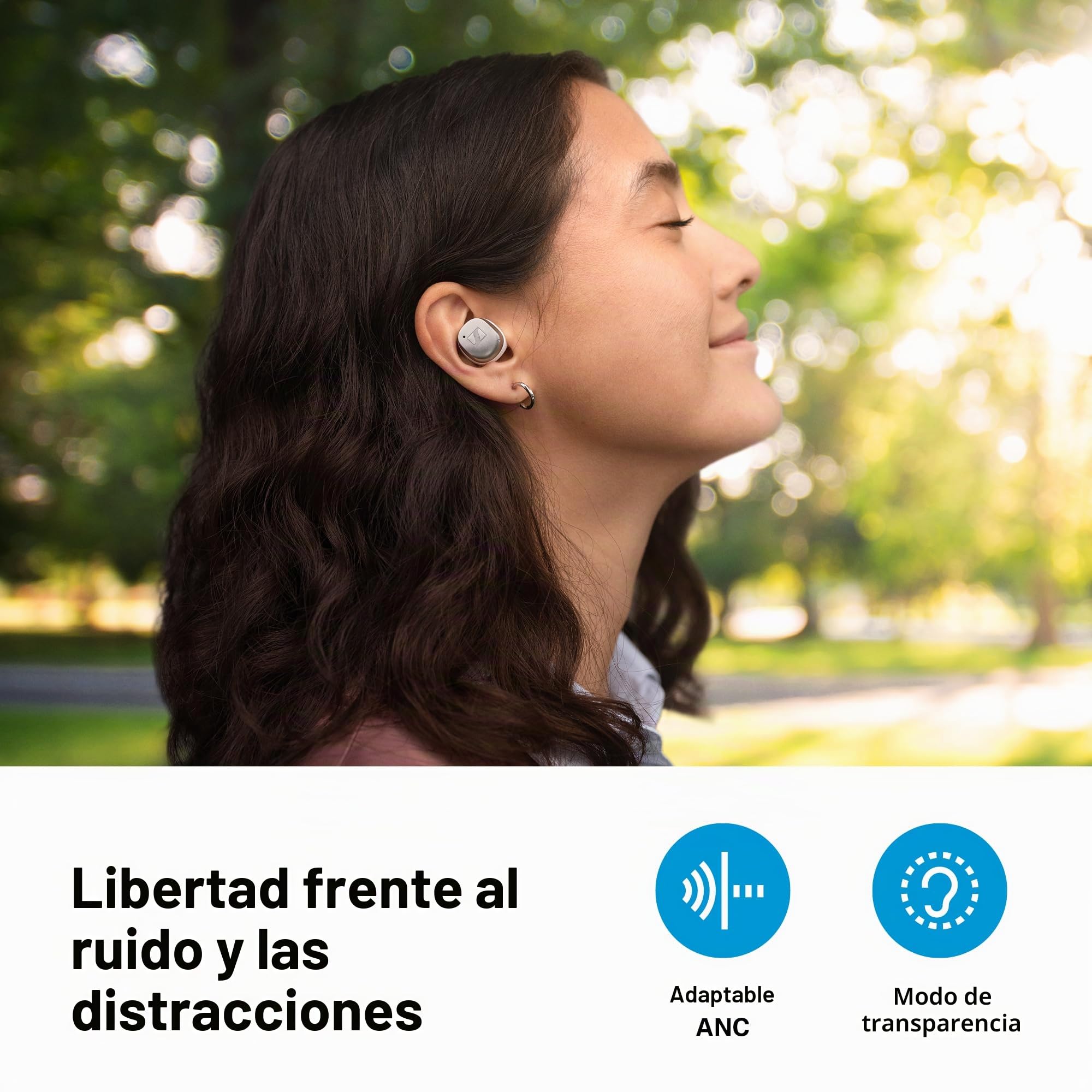 Sennheiser MOMENTUM True Wireless 4 auriculares inteligentes - Bluetooth 5.4, sonido nítido, diseño cómodo, 30 horas de autonomía y cancelación de ruido activa adaptativa - negro cobrizo
