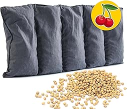 Amilian Kirschkernkissen Mikrowelle 55x20 cm - Körnerkissen Nacken Schulter - Wärmekissen Mikrowelle - Nackenwärmer - Kirschkernkissen groß - Körnerkissen Mikrowelle - anthrazit