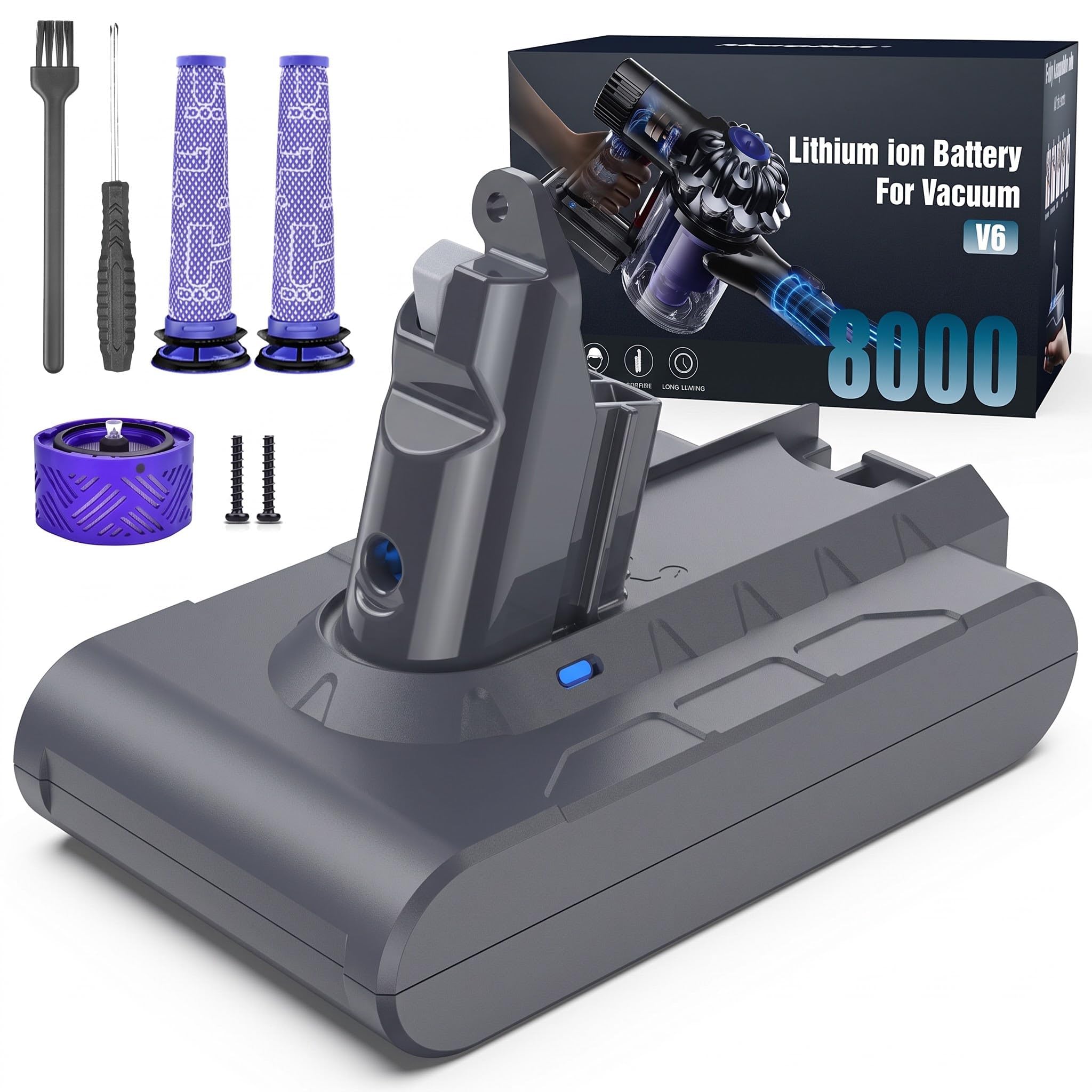 Morpilot 8000mAh Replacement Vacuum Battery for Dyson V6