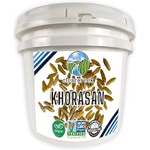 CLEAR CREEK Certified Glyphosate Residue Free Khorasan Wheat Berries | 25 lb bucket | Non-GMO Project Verified