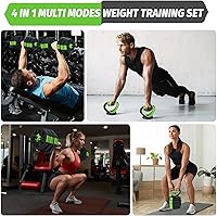 Vista 2 de 3 In 1 Octagonal Adjustable Dumbbell Set, 44/88LBSFree Weights Dumbbells with Anti-Slip Handle, Versatile Dumbbells Set of 2 with Connector for Home