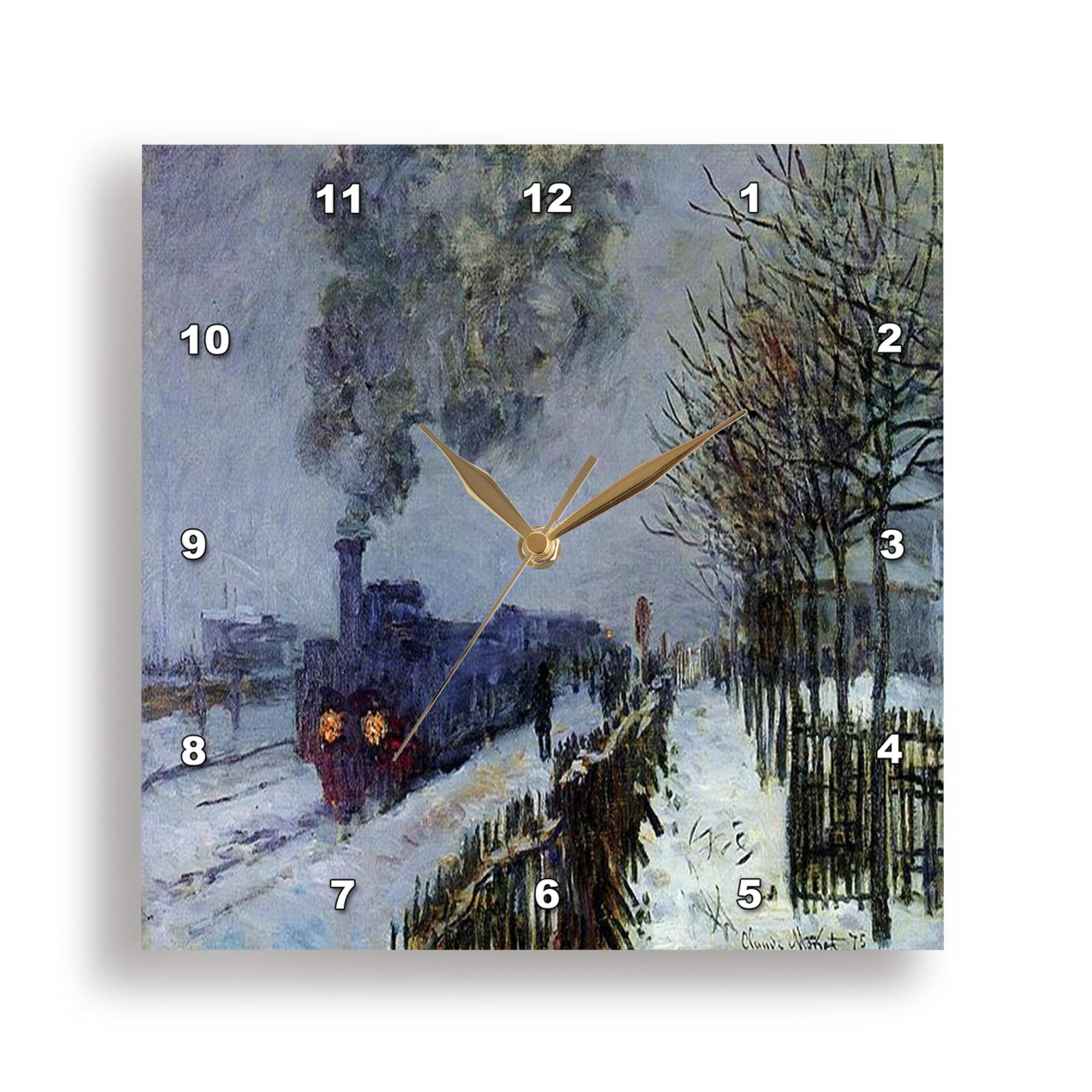 Amazon.co.jp: 3dRose DPP_80521_1 モネの絵 有名な絵 雪の中の電車 壁