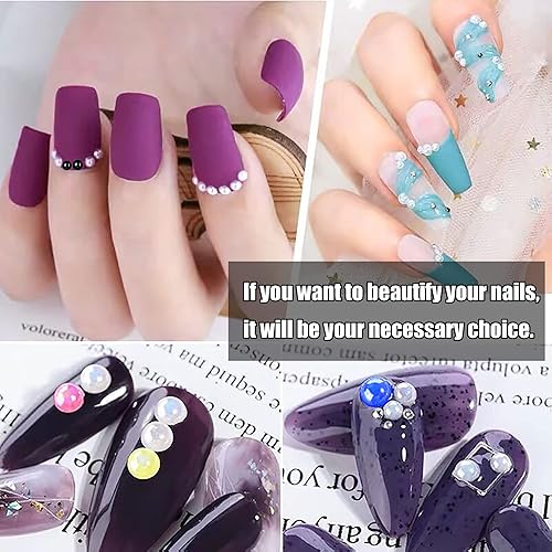 Miniatura 3 de YAKA 3000 unidades, 1 caja de 7 tamaños de 2.5345680.394 in, parte trasera plana, cuentas de cabujón de perlas sueltas para manualidades, álbumes de