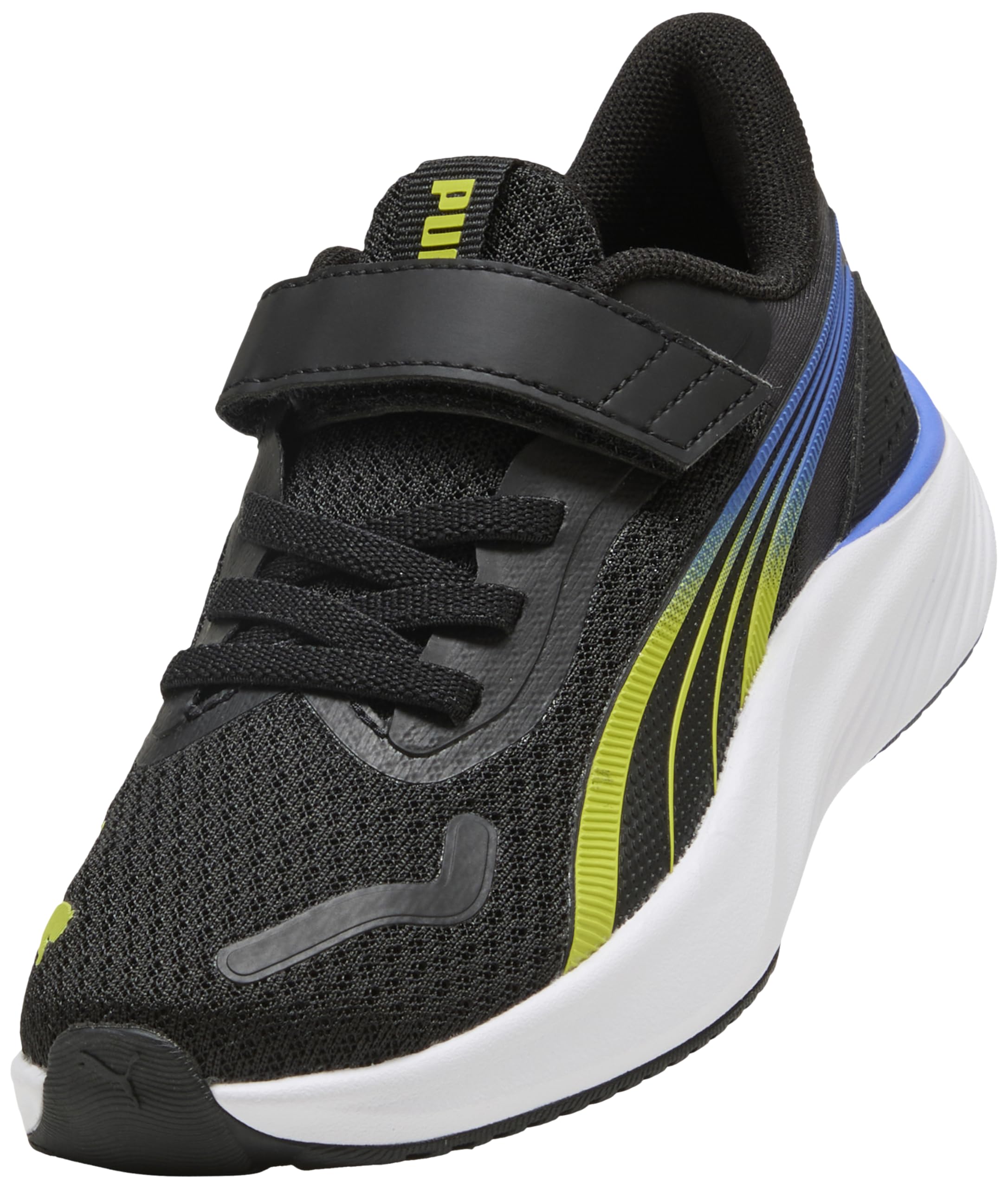 PUMA Pounce LITE AC+ PS Sneaker, czarno-Lime Smash-Royal Sapphire, 12,5 UK dziecko, Puma Czarny Lime Smash Royal Sapphire, 31.5 EU