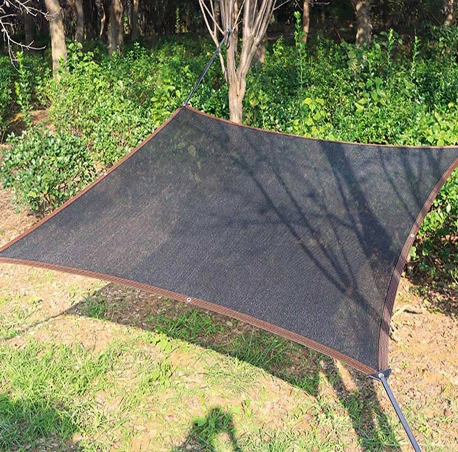 GLDYTVF 6x7m Black Sun Shade Sail Right Angle Patio Mesh Breathable Shade Net Cover for Greenhouse Pergola Garden Anti aging Tarpaulin