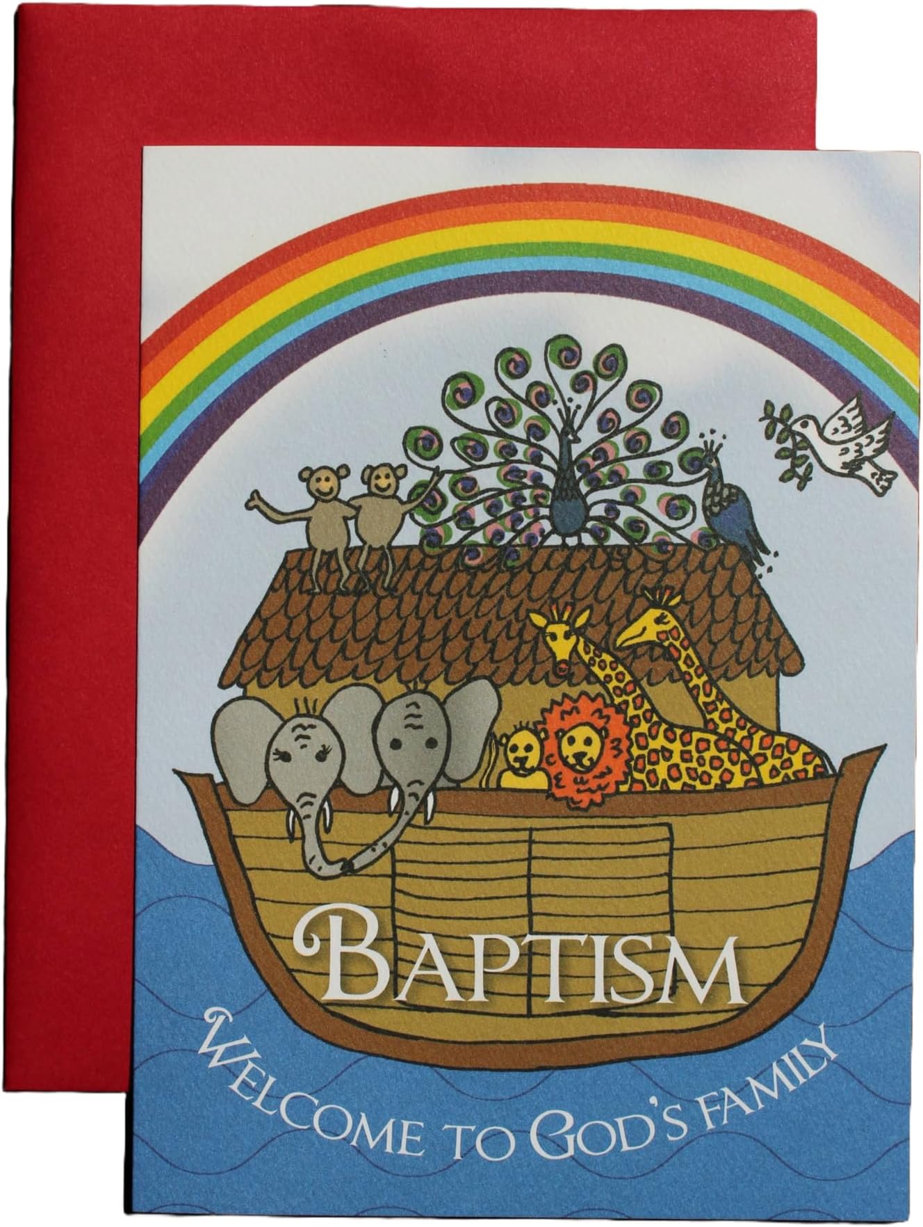 Salutare Stationery Noah's Ark Baptismal Card