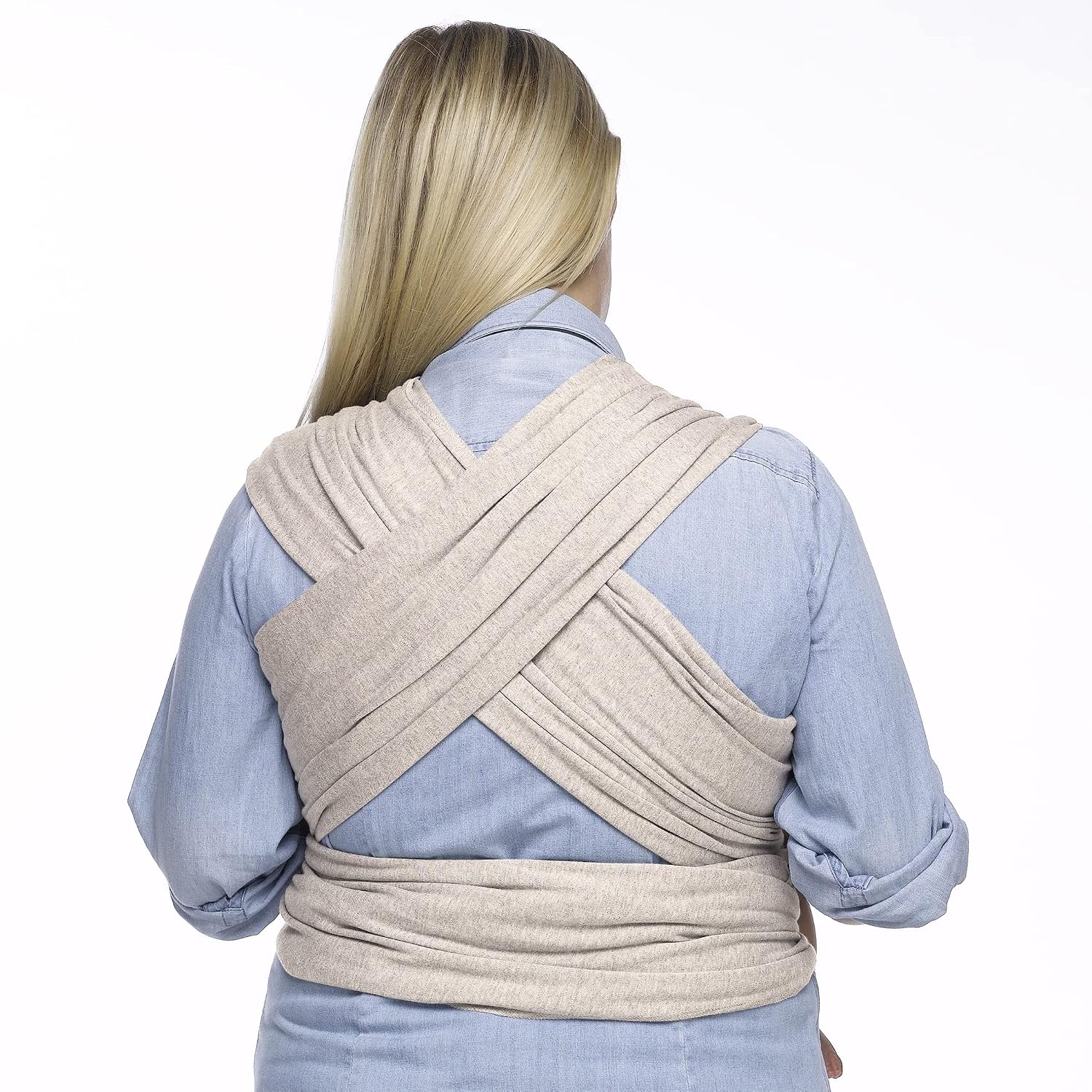 Moby Wrap Baby Carrier | Evolution | Baby Wrap Carrier for Newborns & Infants | #1 Baby Wrap | Baby Gift | Keeps Baby Safe & Secure | Adjustable for All Body Types | Perfect for Mom & Dad | Almond
