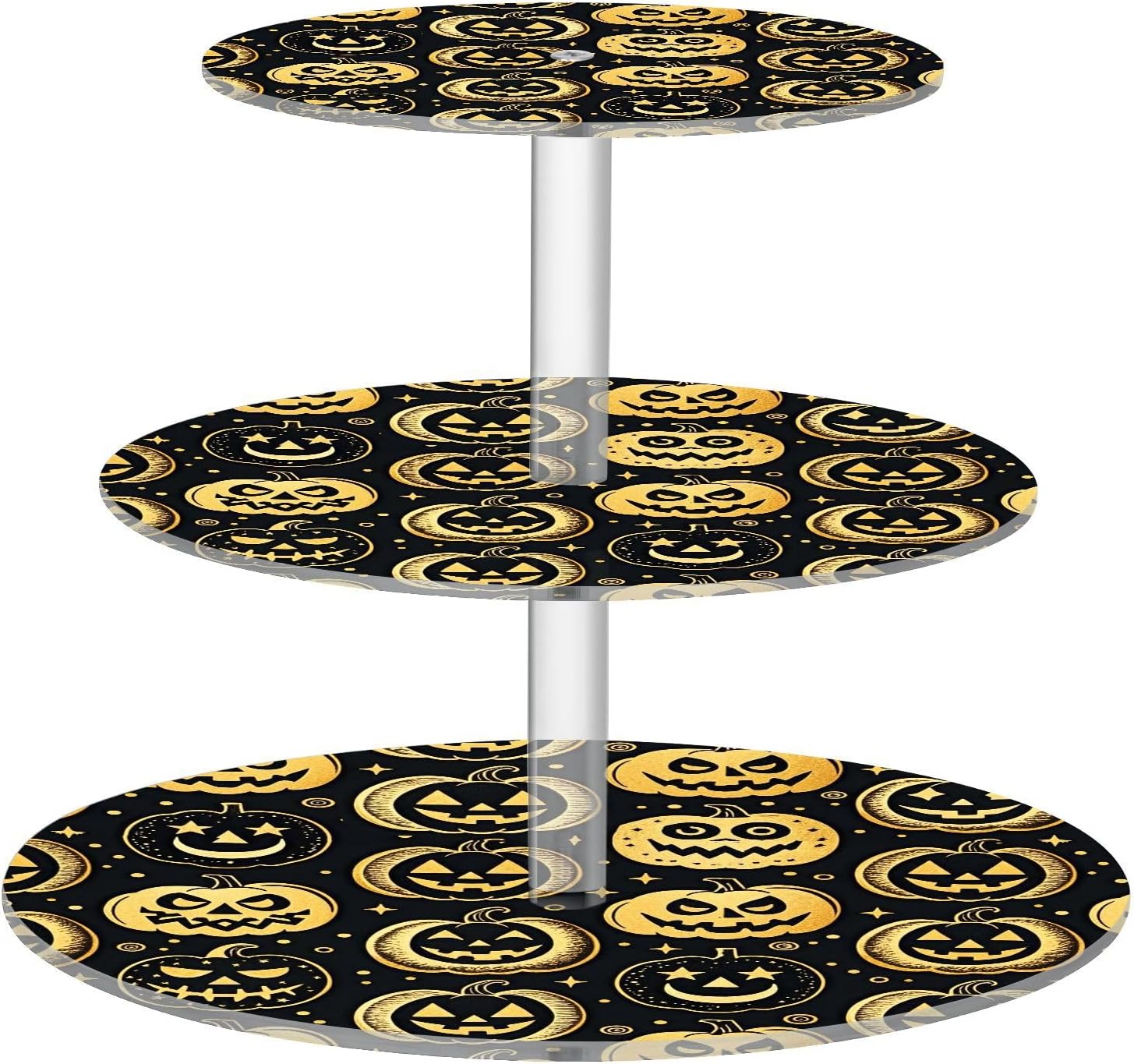 Pumpkin Halloween 3 Tier Acrylic Cupcake Stand, Cupcake Stand for 34 Cupcakes for Weddings,Christmas,Holidays,Parties,Birthday,Printed Cupcake Tower 23300964
