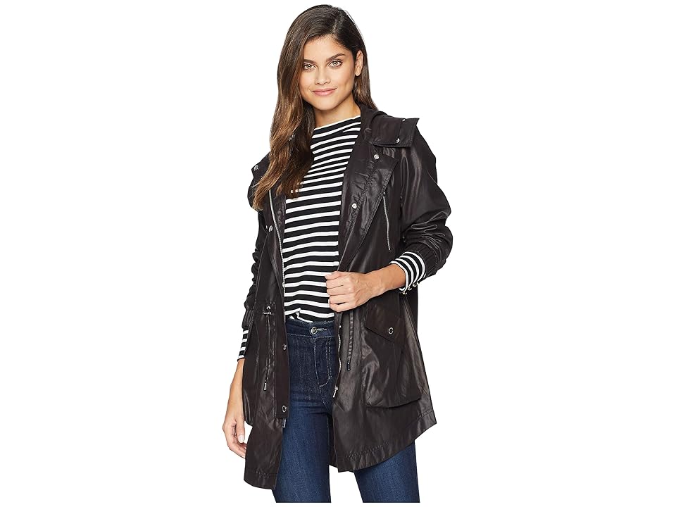 

French Connection Anorak w/ Chest Zippers (Black) Women's Coat