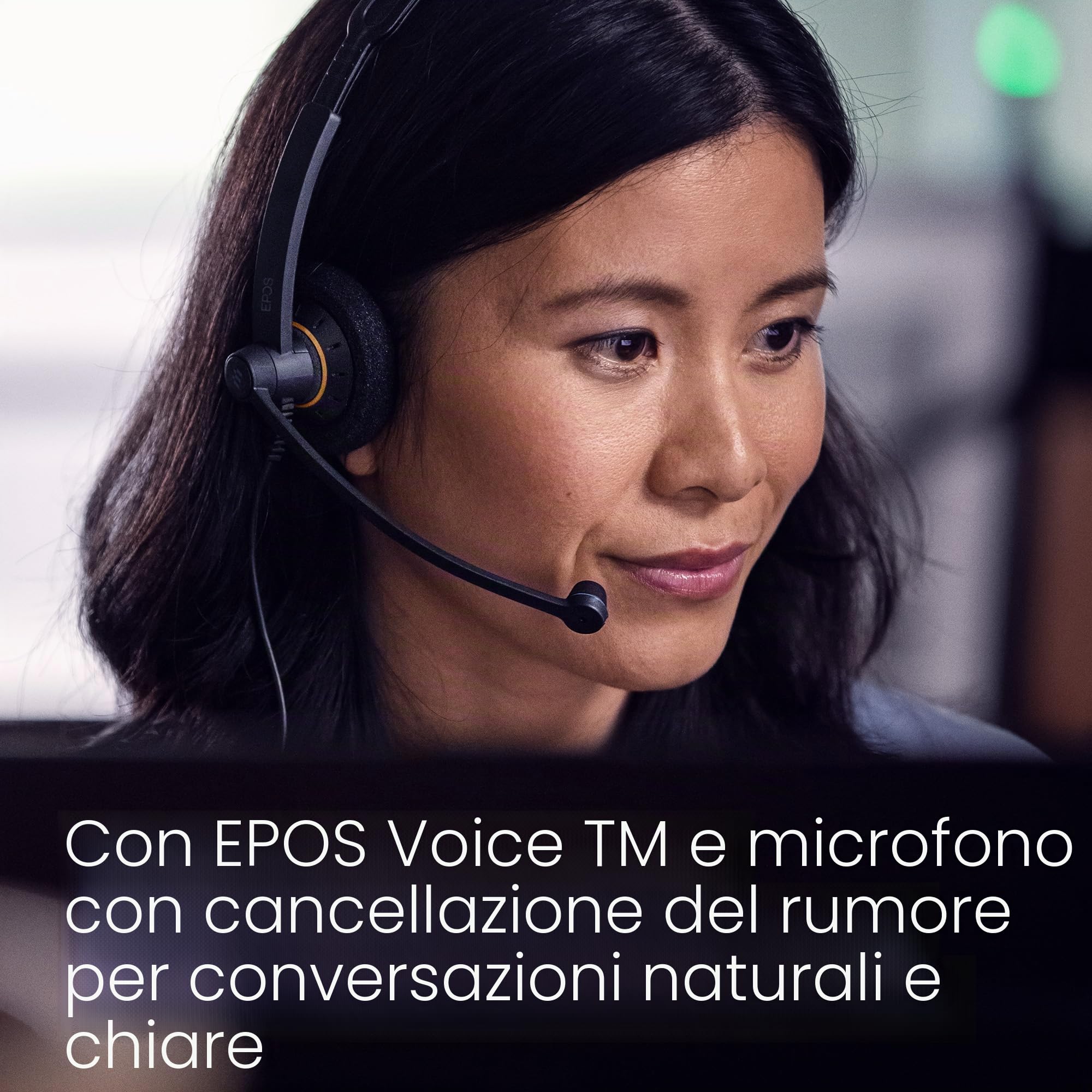 EPOS Impact SC 60 USB ML Cuffie Leggere per Comunicazioni Unificate con Chiarezza Vocale EPOS e Controllo Chiamate Integrato