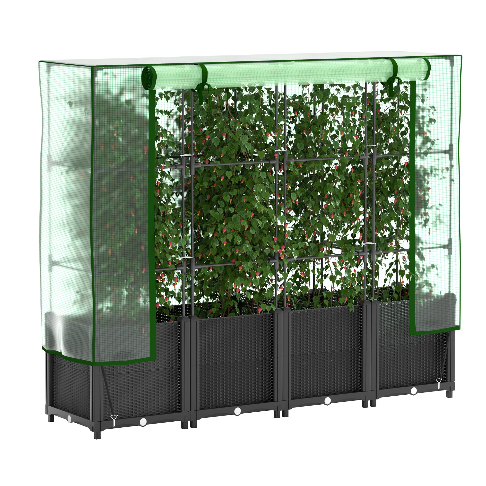 Onelike Vertical Raised Garden Bed with Greenhouse Cover