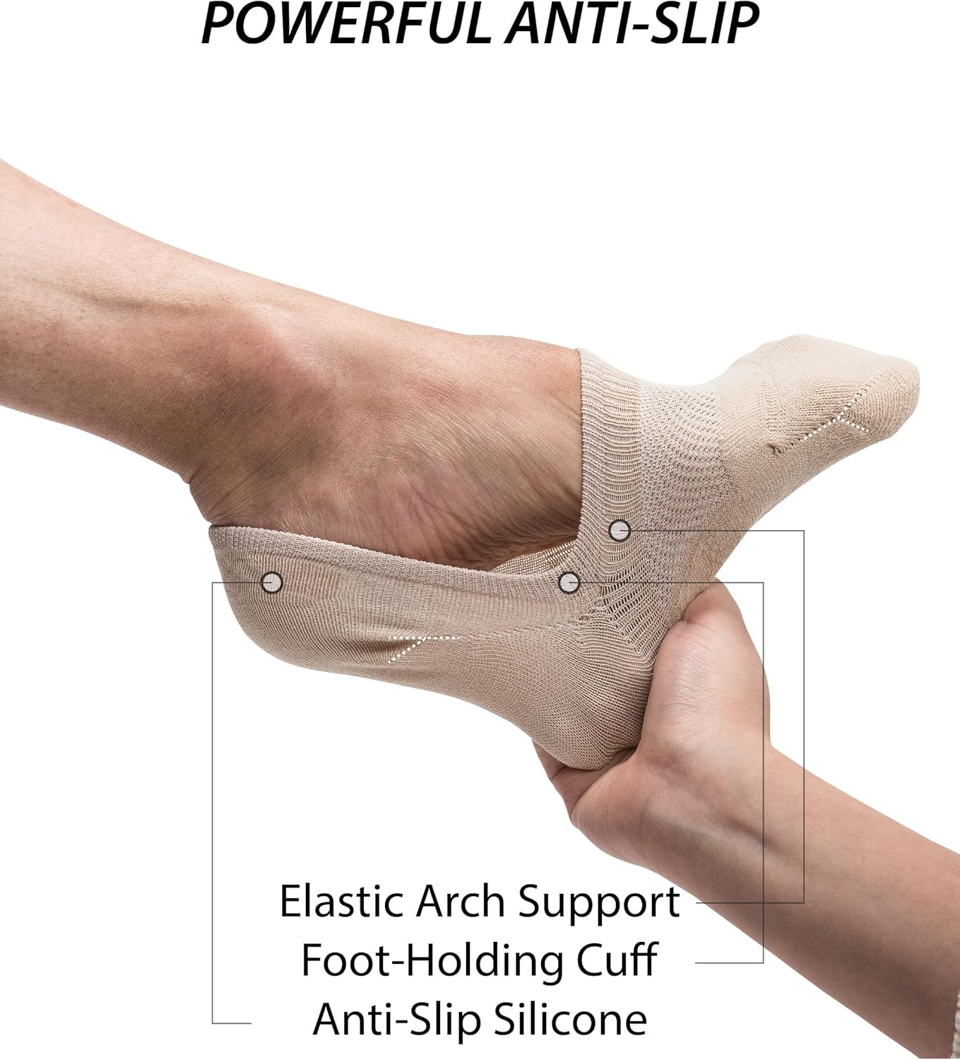 Pro Mountain Seamless No Show Socks Wide Toe Box For Health Bunion Unisex Size S to L Cotton Cushion Footies - Image 2