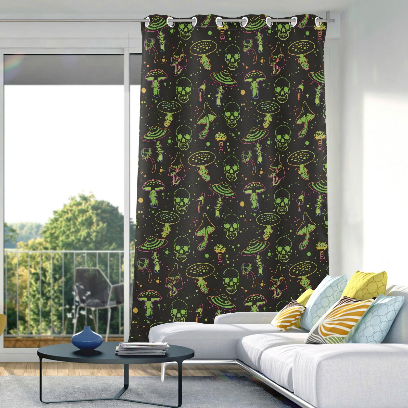 Skull Curtains For Living Room
