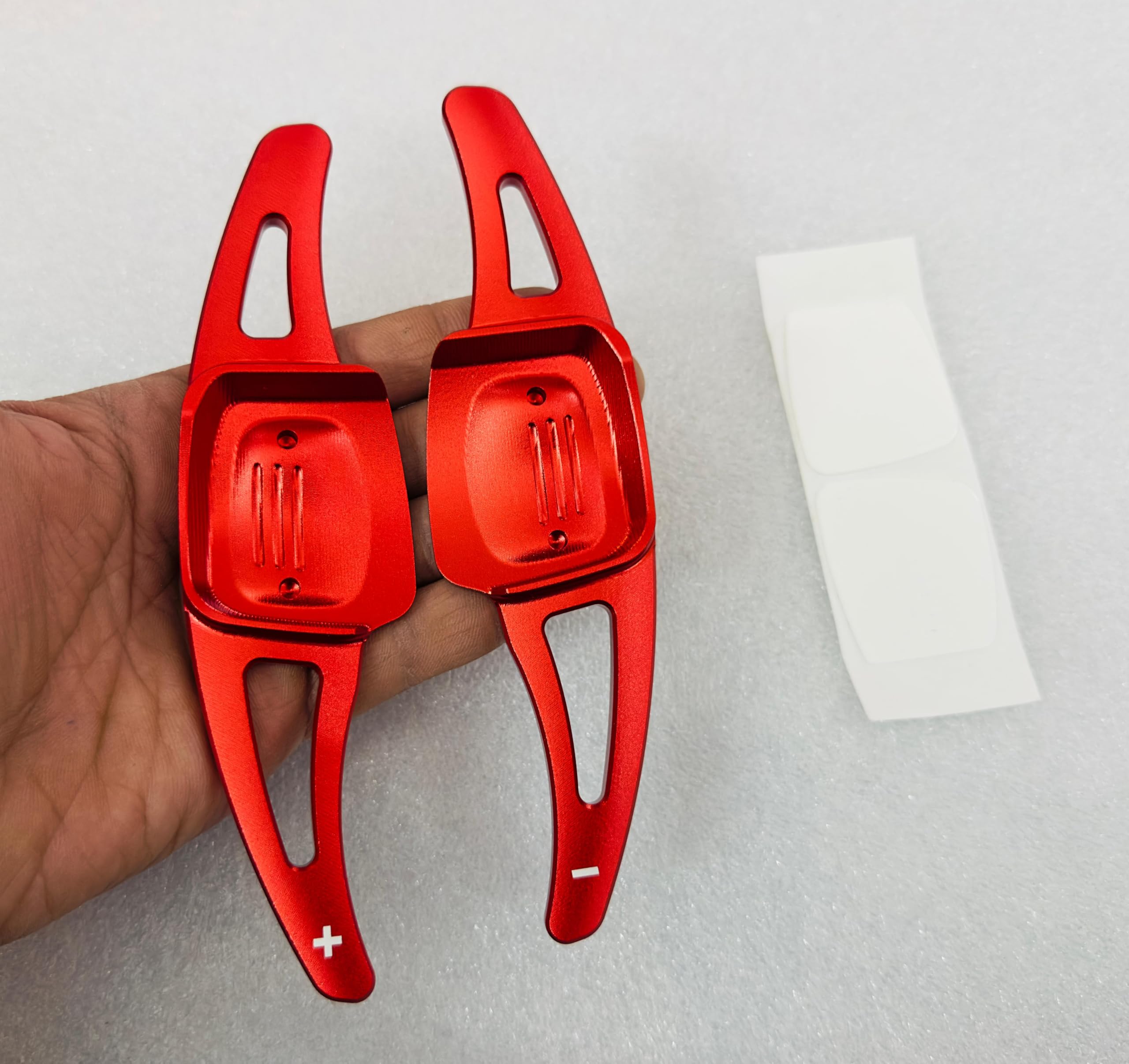 Red Aluminium Alloy CNC Metal Virtus Paddle Shifter Extensions Interior Styling Parts Extensions Compatible with Car VW Virtus Steering Wheel Paddle Shifter Cover. (RED, Virtus, Paddle-Shifter)-image-34
