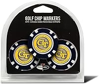 Vista 29 de Team Golf NCAA - Marcadores para pelotas de golf tamaño de ficha de póquer con marcadores de doble cara esmaltados más pequeños