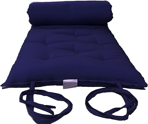 Colchones tradicionales japoneses para futón de suelo de tamaño individual, tapetes de cojín plegables tatami, yoga, meditaion 80 x 39 x 3 (azul
