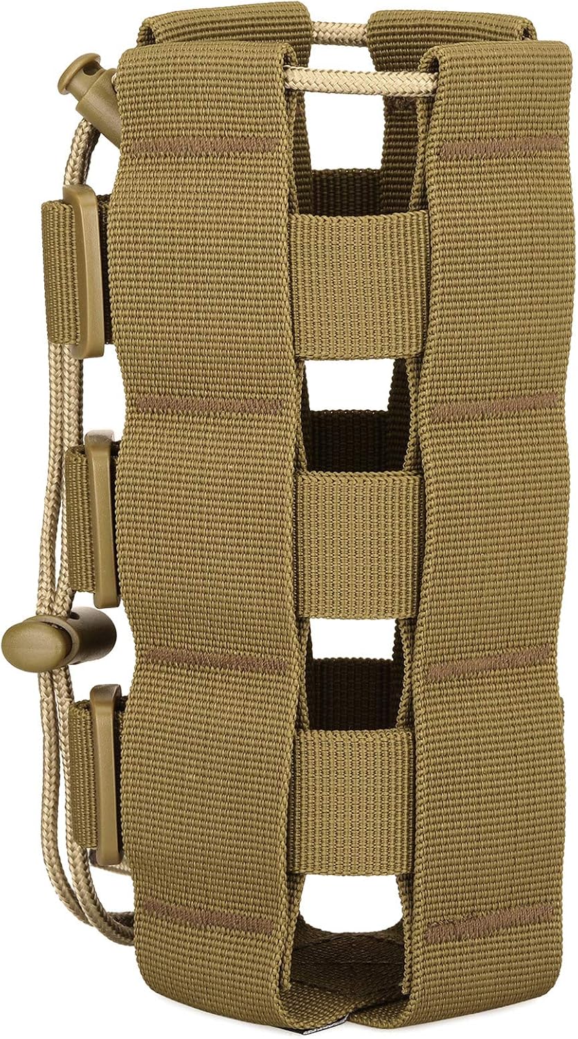 HUNTVP Táctical Soporte/Portador de Botella de Agua al Aire Libre Portabotella Estilo Militar Ejércita Bolsa Impermeable para Correr, Senderismo, Ciclismo,Camping, Caza