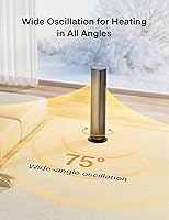 Vista 6 de PELONIS Space Heater Large Room, 30" Smart Electric Heaters with Thermostat, App & Voice Remote, 4 Heat Settings, ECO Mode, 24H Timer, Oscillating