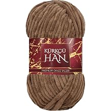 K rk  Han Kadife  p 50 gr%100 Polyester Microfiber  ok Kal n Kadife  rg   pi   Amigurumi, Battaniye, Yast k ve Ev Dekorasyon Projeleri  in Orta Kahverengi