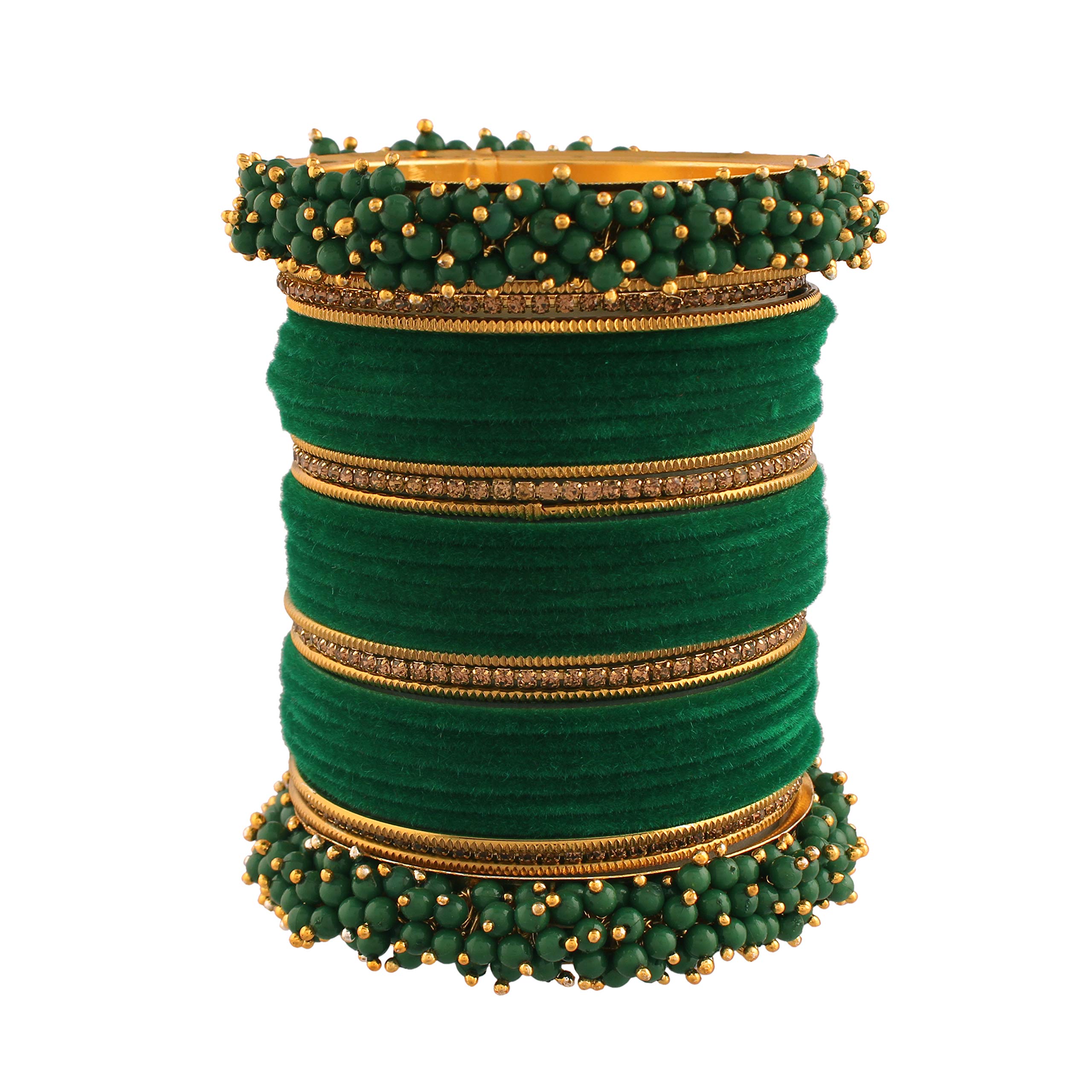 See full amazon price history chart for I Jewels 18K Gold Plated Traditional Green Velvet Chuda Bangle Set With Pearl Kada for Bridal/Women/Girls (Pack of 1) (ADB315G-c) (Green) I Jewels 18K Gold Plated Traditional Green Velvet Chuda Bangle Set With Pearl Kada for Bridal/Women/Girls (Pack of 1) (ADB315G-c) (Green) (B092964GW7) Amazon Price History, Amazon Price Tracker