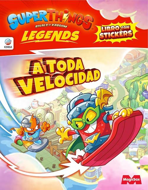 Portada de Libro de Stickers Superthings Legends - España