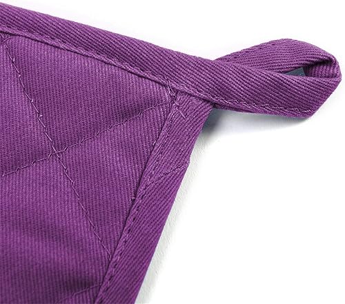 Miniatura 4 de Juego de 6 soportes para ollas, salvamanteles para cocina, resistentes al calor, posavasos de algodón puro, almohadillas calientes, juego de 6 para