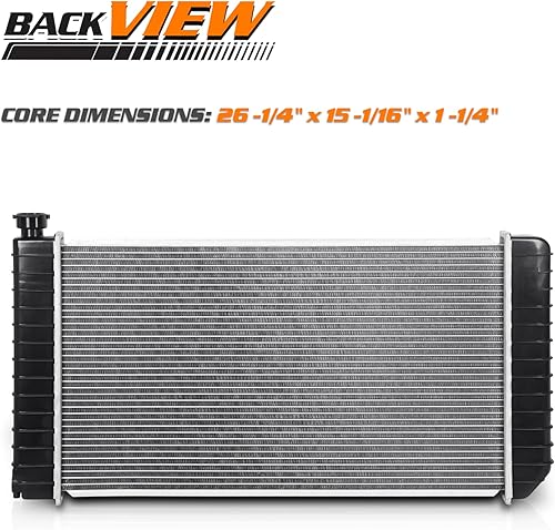 Miniatura 3 de M-AUTO Reemplazo de radiador de aluminio estilo fábrica para 1988 1989 1990 S10 Blazer Pickup S15 Jimmy Pickup 4.3L sin motor enfriador de aceite