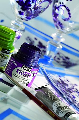 Miniatura 6 de Pebeo Vitrea 160 - Juego de 10 contornos surtidos de pintura de vidrio, tubos de 0.67 fl oz (paquete de 10)