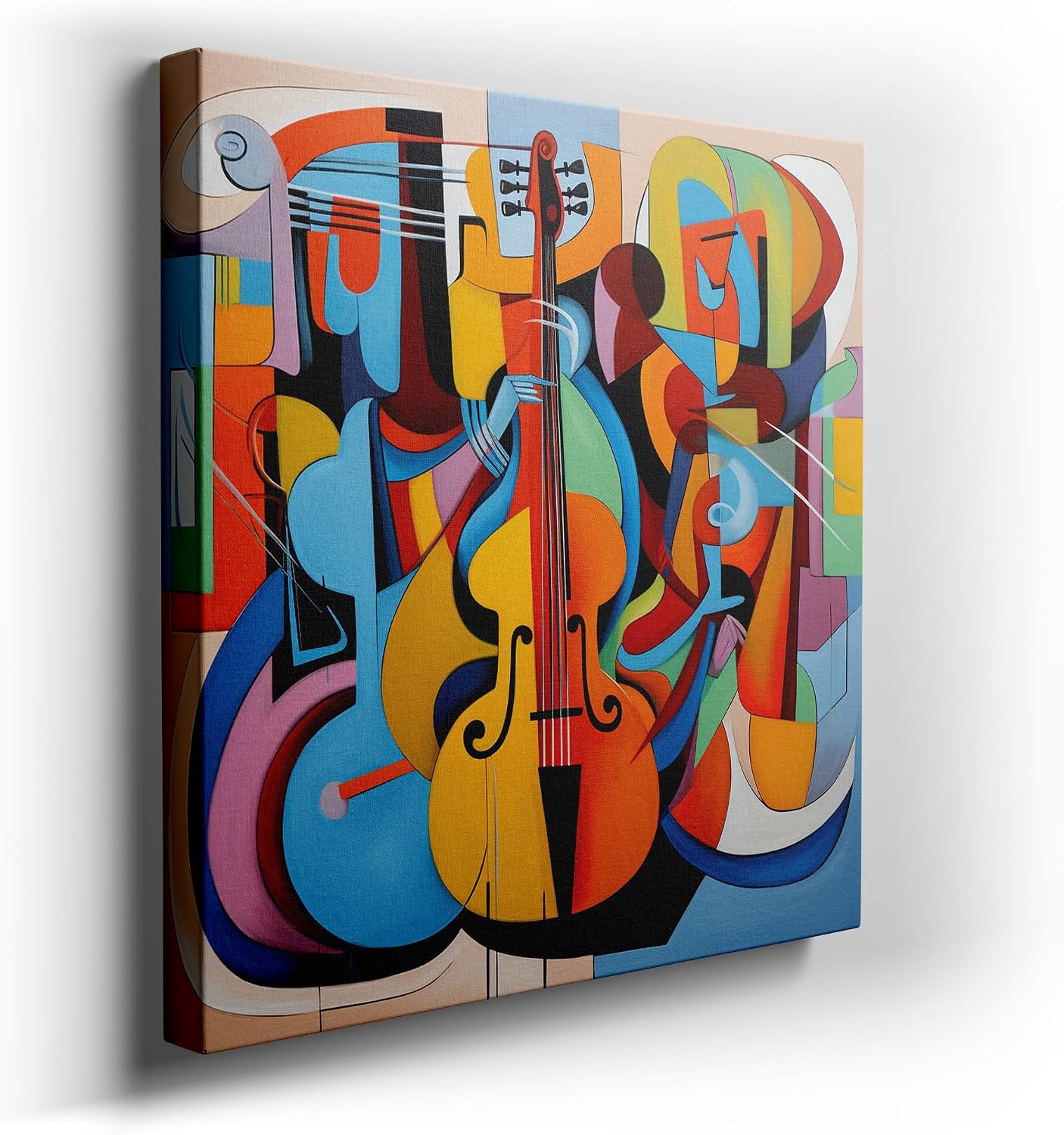 Canvas for Living room. Symphony in Colors: The Vivid Abstraction of Melody and Movement, 27 x 18 inch Canvas Wall Art - Contemporary Masterpieces - Modern Home Decor
