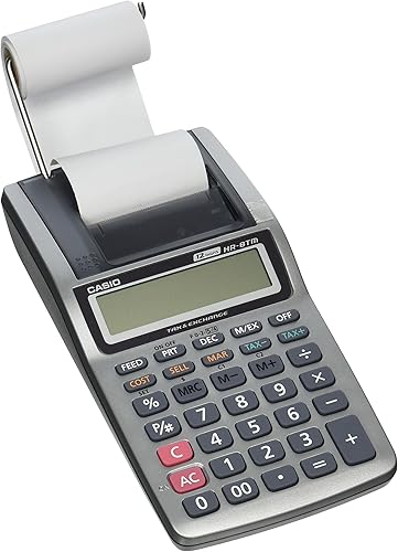 Miniatura 1 de Casio Calculadora de impresión portátil de un solo color HR8TM (tinta negra)