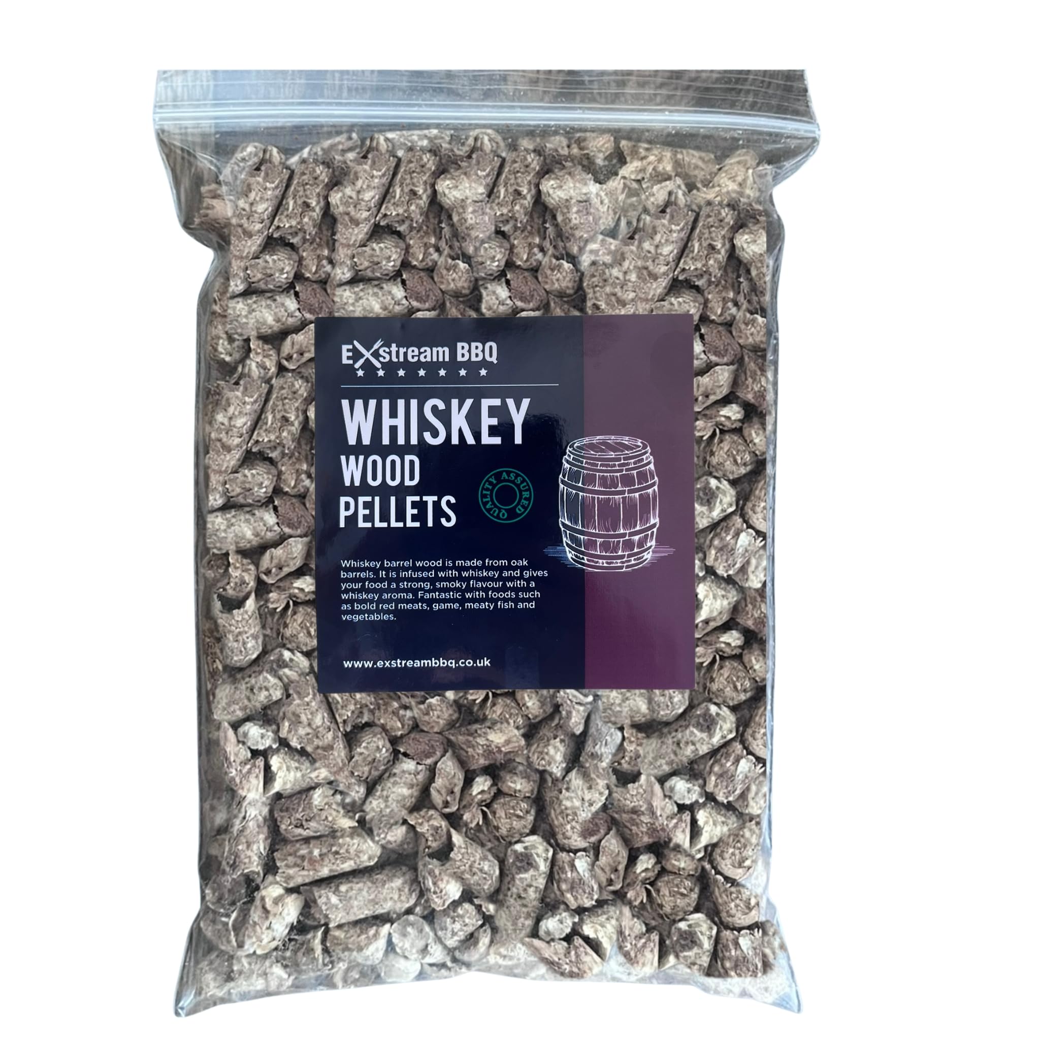 ExstreamBBQ WHISKEY BBQ Wood Smoking Pellets 150G - For Ninja Woodfire Electric BBQ Grill | For Beef, Game, Fish, Veg + Cheese
