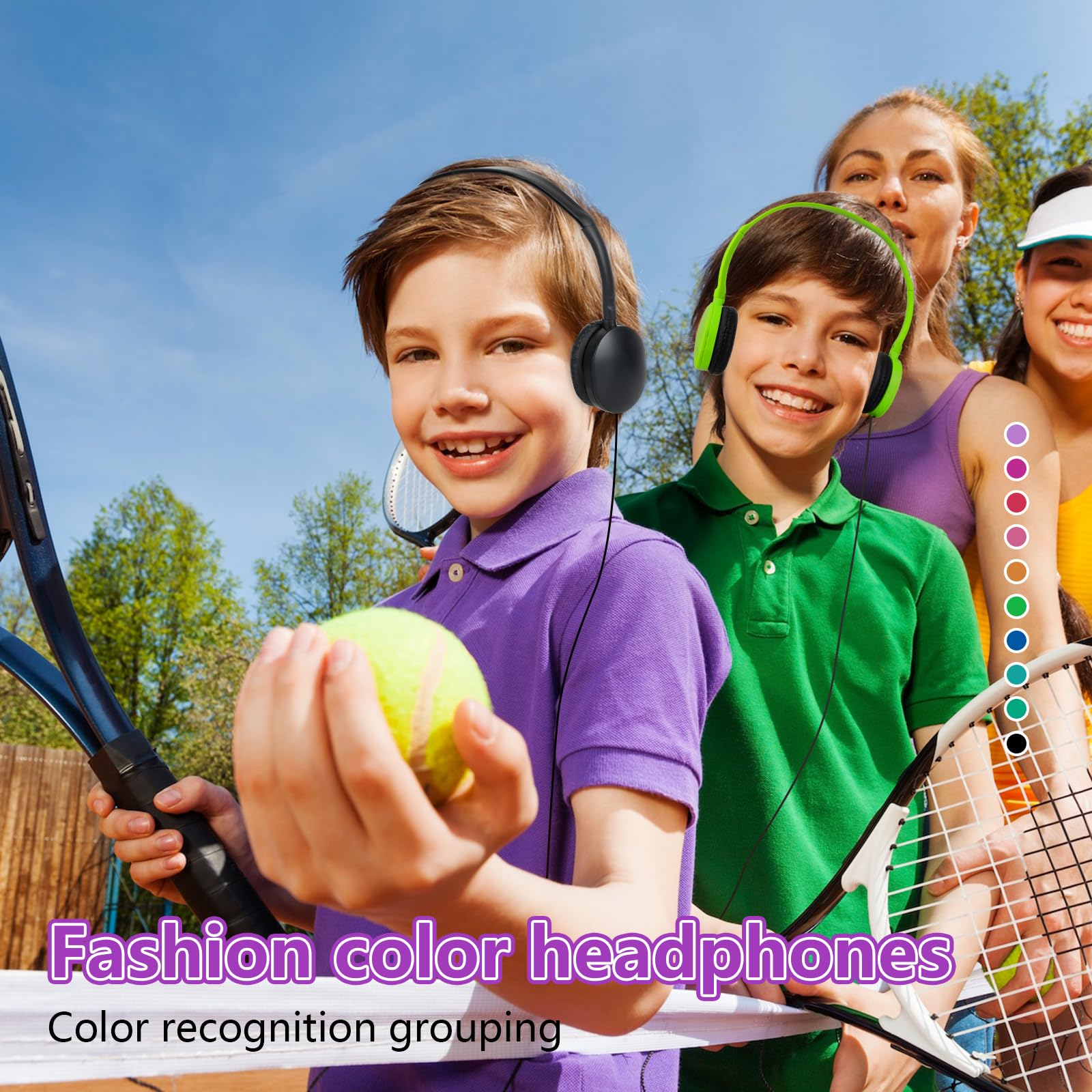 Paquete de 30 auriculares de aula para niños escolares, juego de auriculares al por mayor para estudiantes, niños, adolescentes, adultos, multicolor