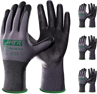 HTR Work Gloves, Premium Seamless Knit Nylon with Foam Nitrile Coating, XLarge