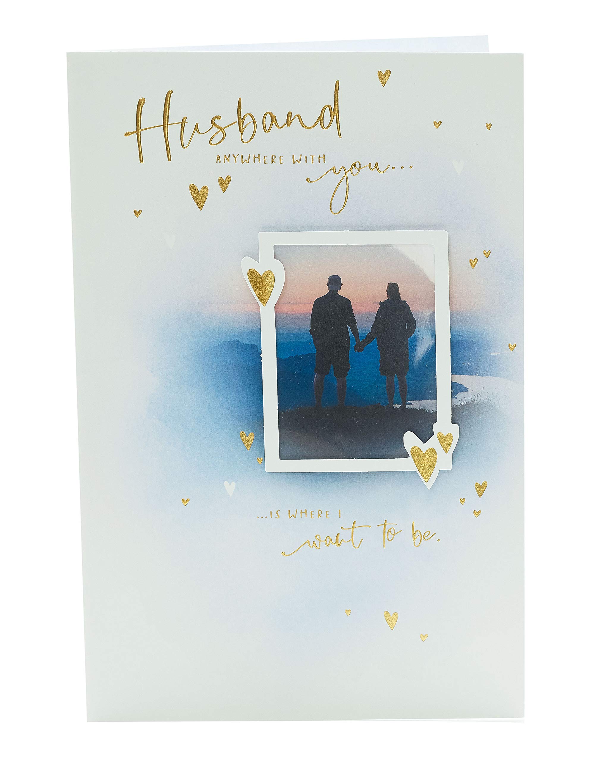 UK Greetings Husband Valentines Day Card With Envelope - Happy Couple Design, Multi, 178 x 273mm - Image 3