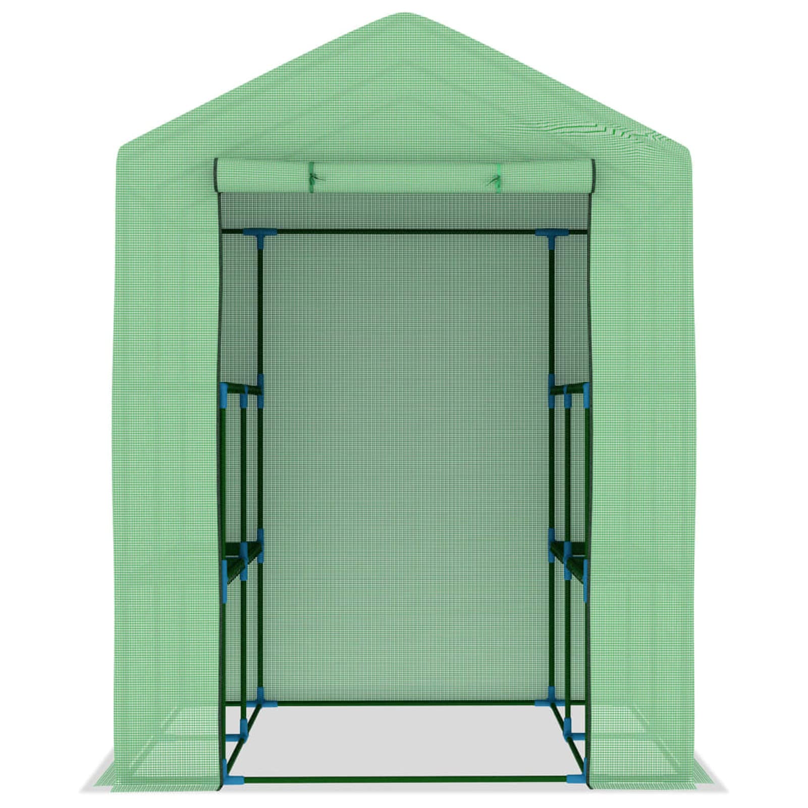 Mobili Serra con Ripiani in Acciaio 143x143x195cm, Serra da Giardino, Serra Orto, Serra da Balcone, Serra per Orto, Serra per Piante Decorazione da Mobili Camera