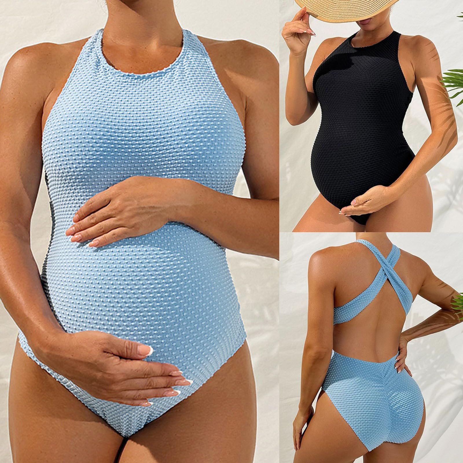 Costume da bagno premaman in nylon riciclato di lunga durata Uso prenatale Quick Dry Costumi da bagno alla moda di supporto