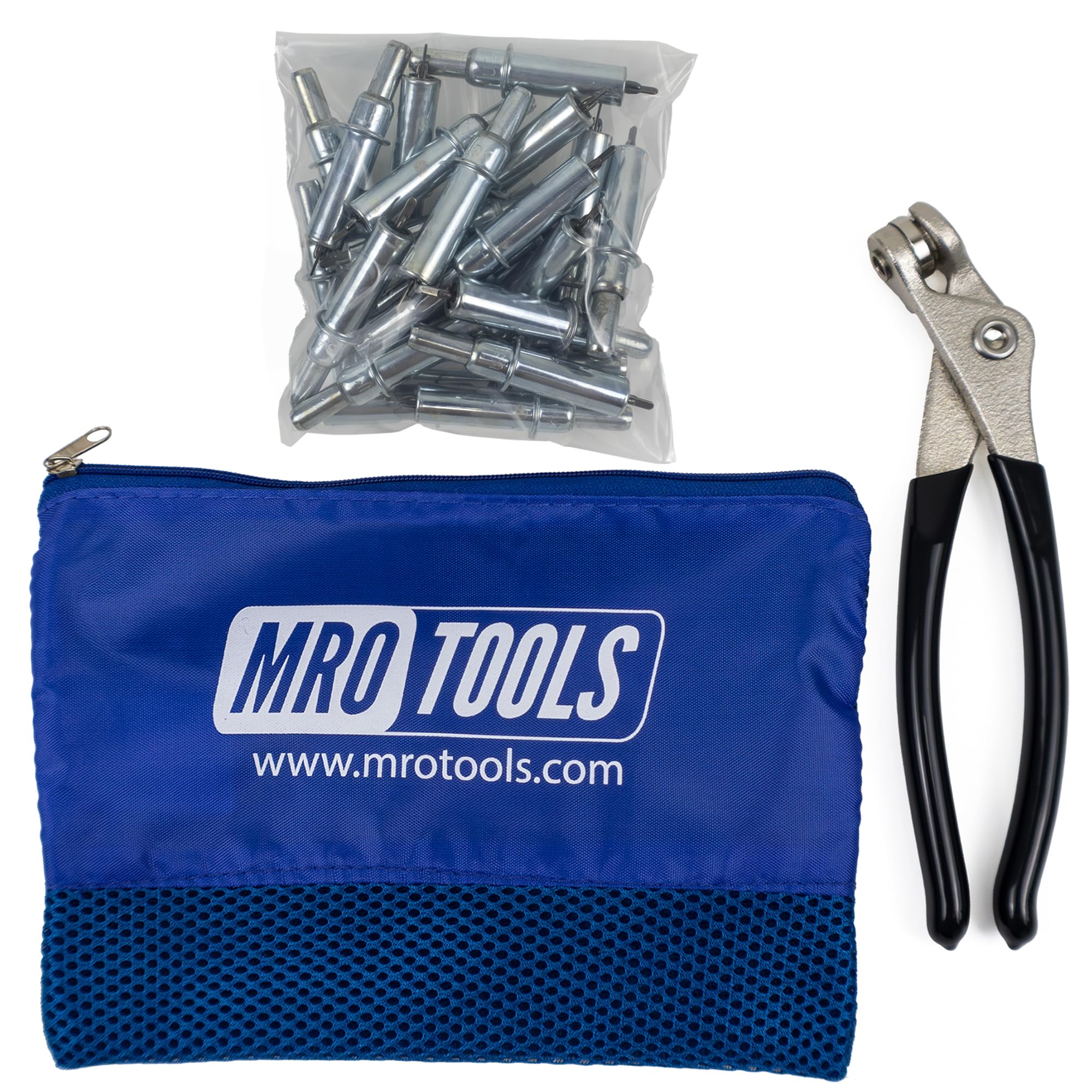 25 3/32 Standard Cleco Sheet Metal Fasteners + Cleco Pliers w/Carry Bag (K1S25-3/32)