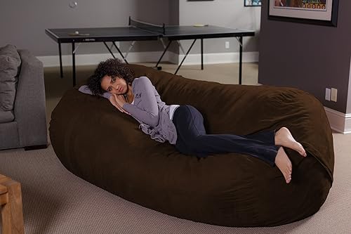 Miniatura 16 de Sofa Sack - Puf con funda de microgamuza supersuave y relleno de espuma viscoelástica, sofá de descanso para niños, adultos y parejas, tamaño XL,