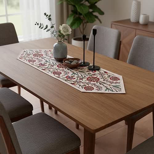 Jacquard Woven Floral Table Runner 18x55 inches – Rustic Gobelin