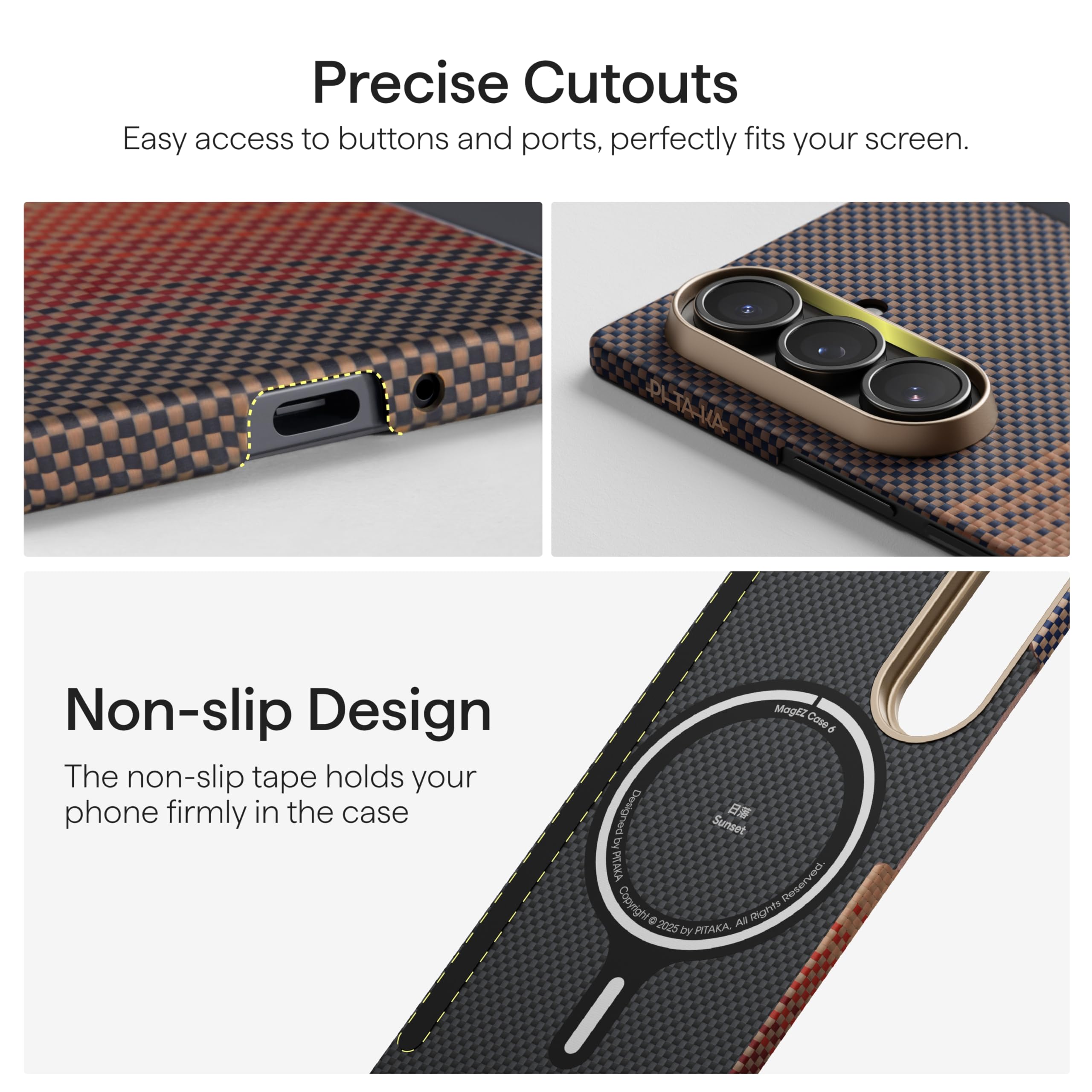 pitaka Capa para Z Fold 7, compatível com MagSafe, capa fina e