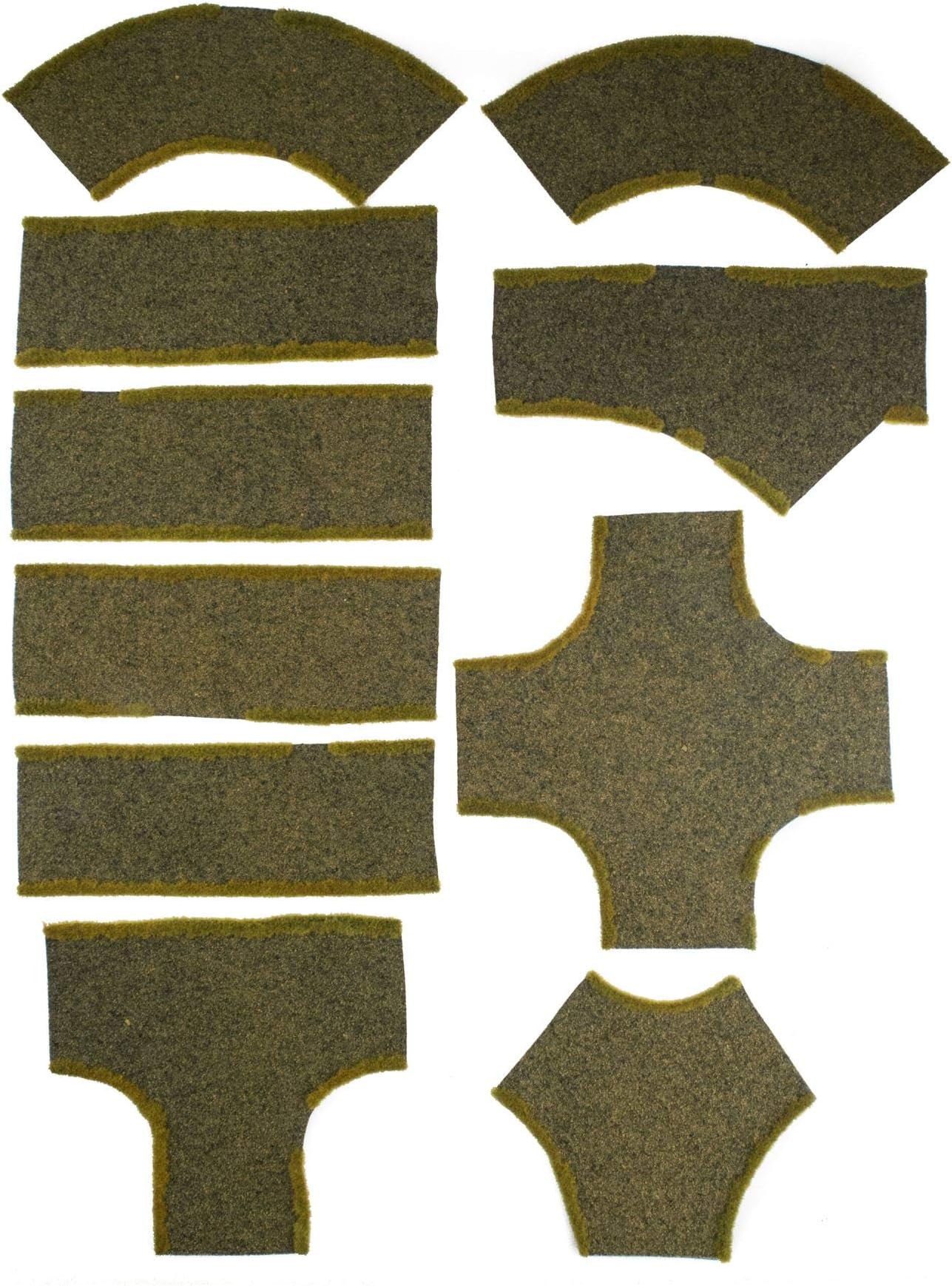 War World Gaming Dirt Road Junction, Straight & Curved Sections Full Set of 10 – 28mm Wargaming Scenery Terrain Model Diorama