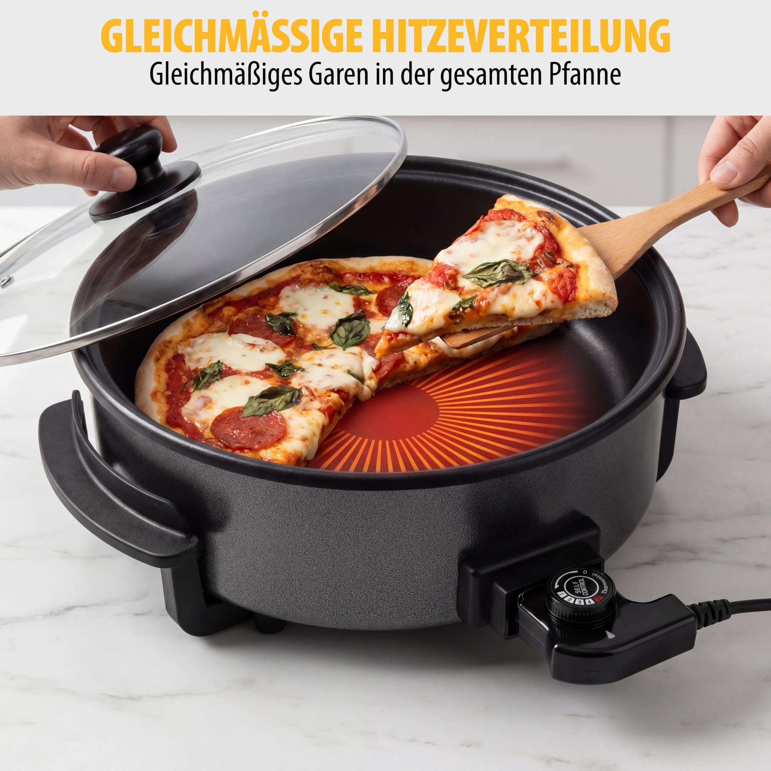 Tristar XL Sauteuse 30 cm 5 l 1500 W Schwarz PZ-9135
