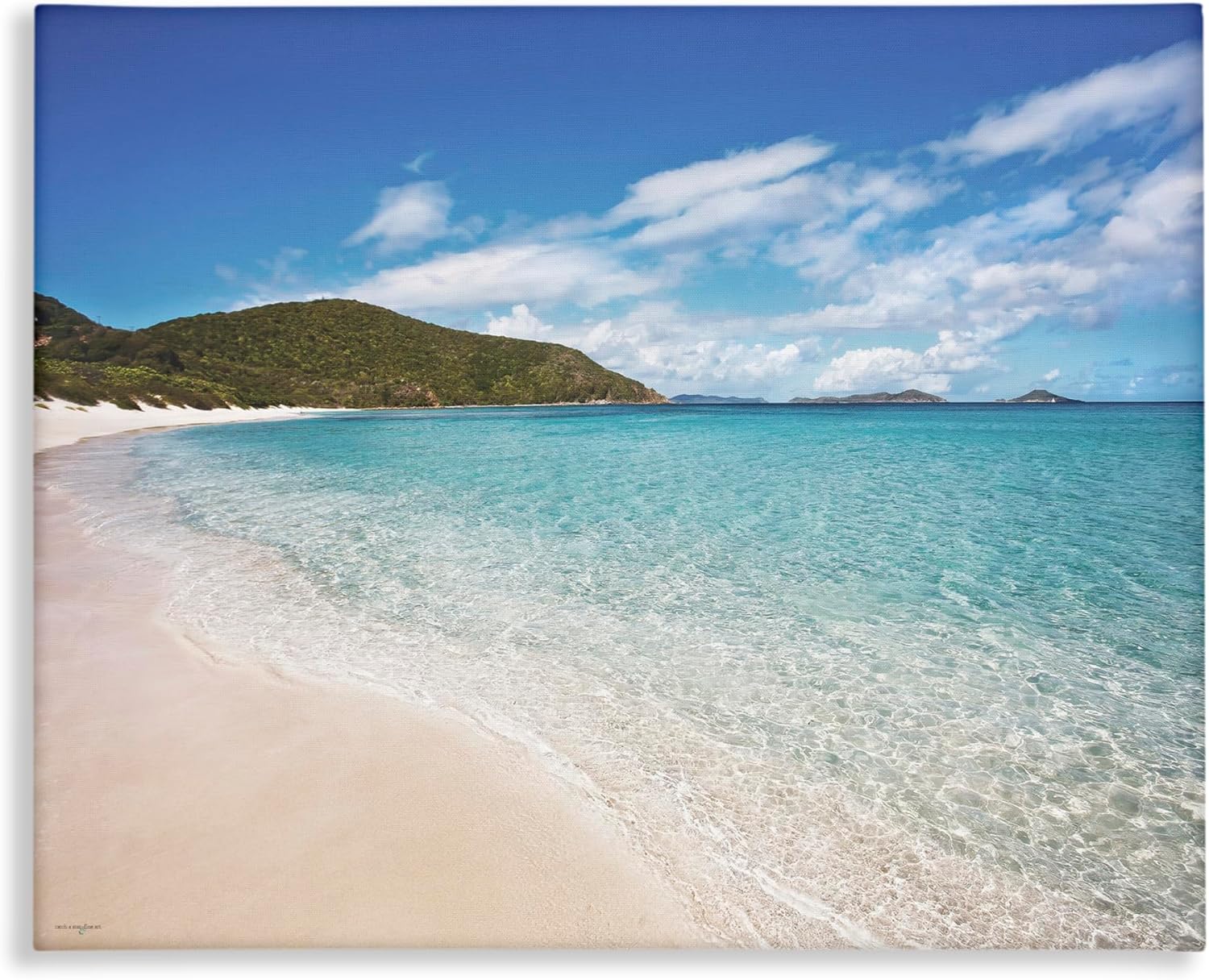 Stupell Industries 沿岸カリブ海岸線キャンバスウォールアート、Seven Trees Designによるデザイン、