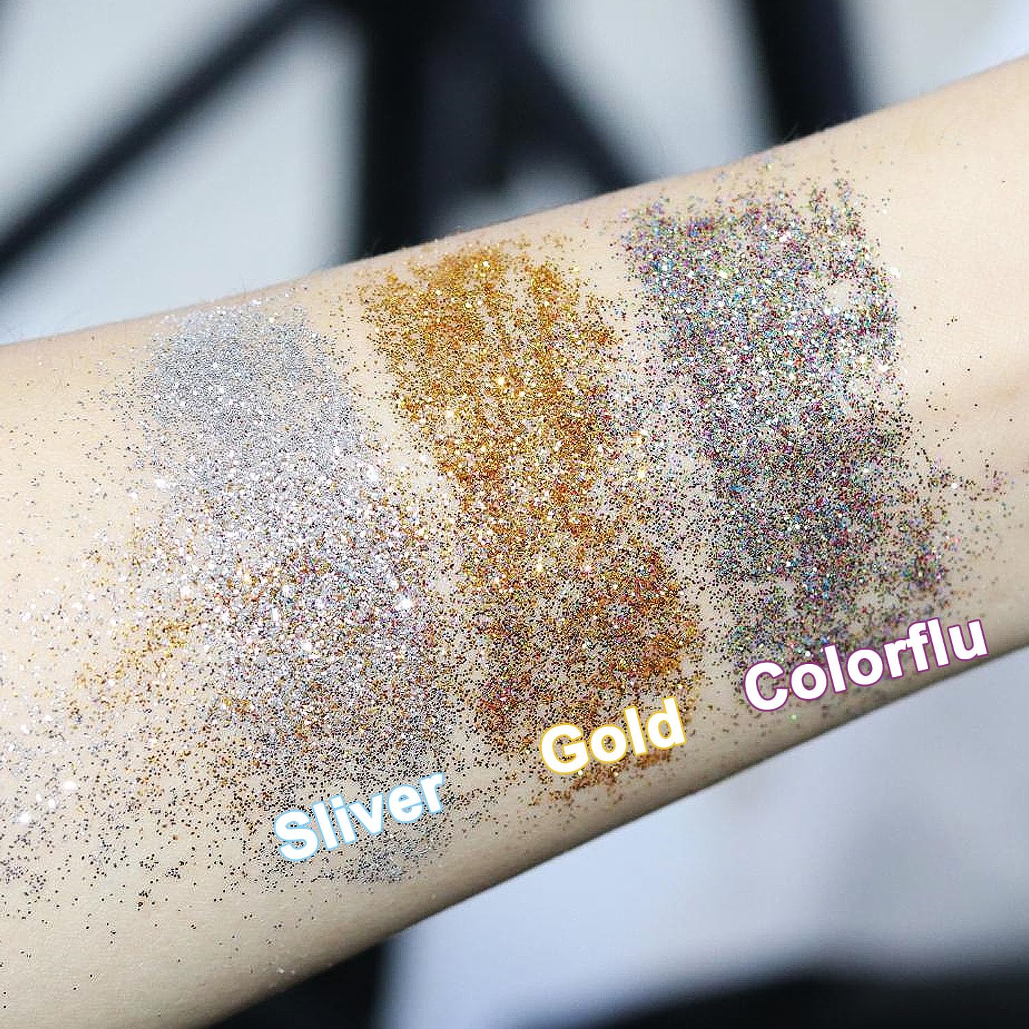 HTRUIYATY Glitter Spray per Corpo,Spray Glitter Brillantini per Capelli Polvere Ultrafine Glitter Make up per Tessuti Cosplay Festival