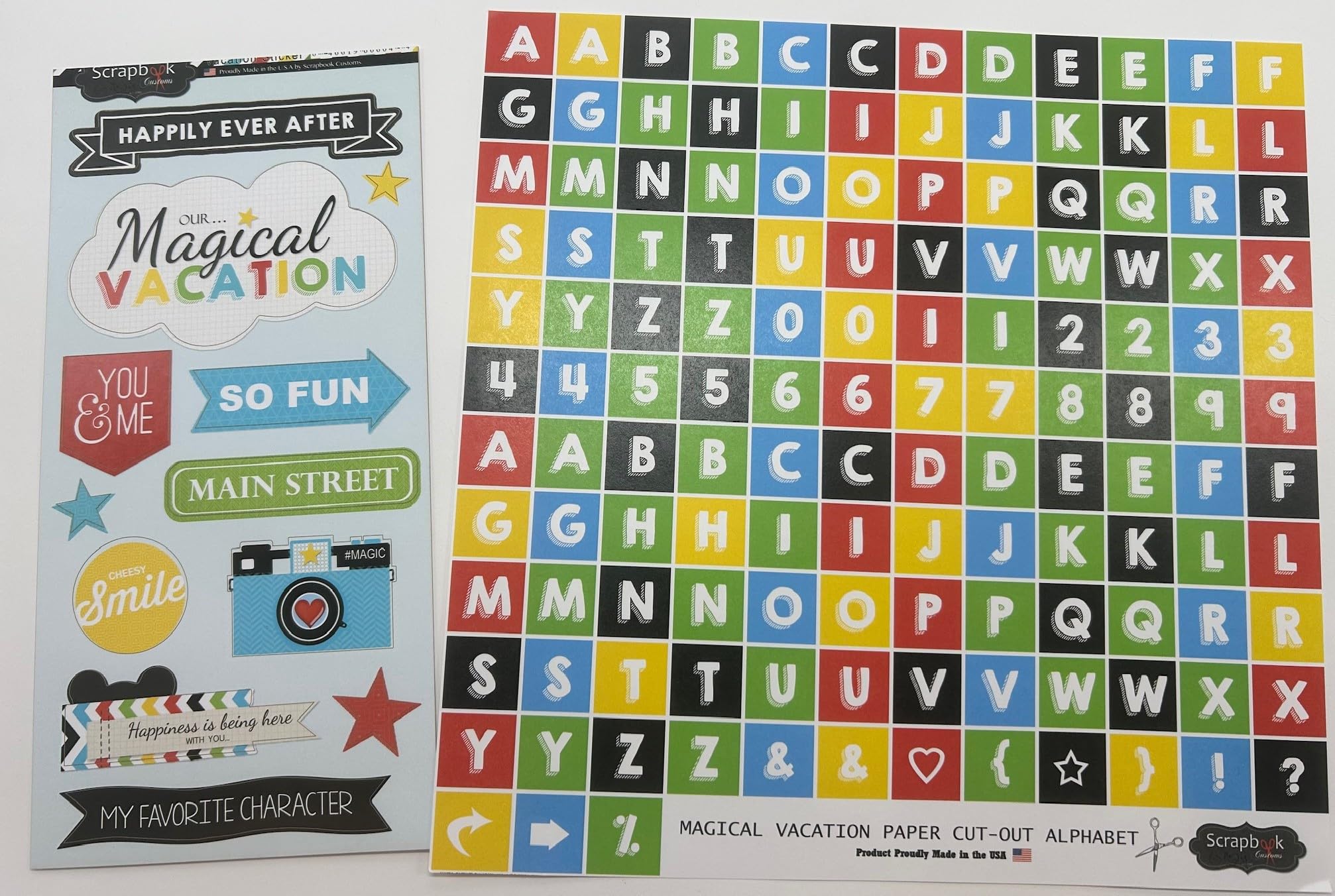 Scrapbook Customs Tematyczny papier i naklejki zestaw do scrapbookingu, magiczne wakacje